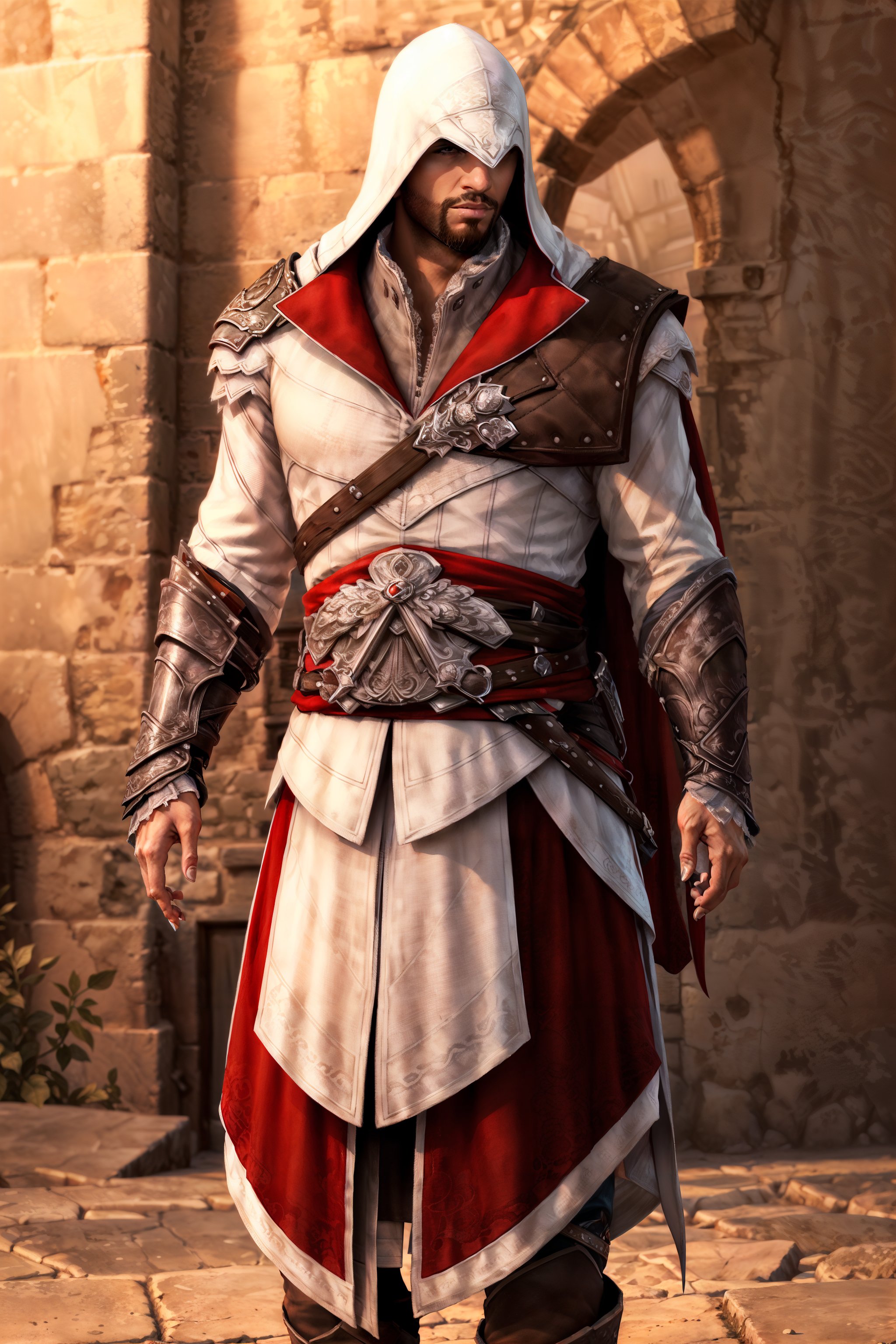 00492-2259575437-masterpiece top quality best quality official art detailed_1.2 ezio_soul3142 solo 1boy weapon male focus hood armo.jpg